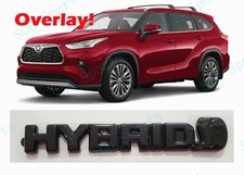 1pc Gloss Black Rear Hybrid Overlay Letter Emblem Fit 2020toyota Highlander