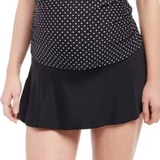 NWT Motherhood Maternity Large Skirted Maternity Swim Bottoms Black