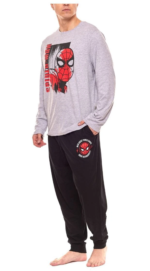 Pijama pijama para hombre Spiderman conjunto de sueño adulto Spiderman