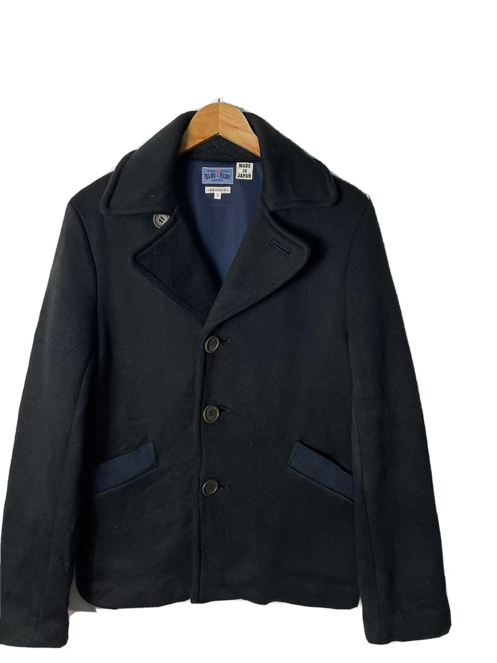 BLUE BLUE JAPAN ARIGATO WOOL JACKET DOUBLE COLLAR JAPANESE BRAND KAPITAL VISVIM - Image 2 of 4