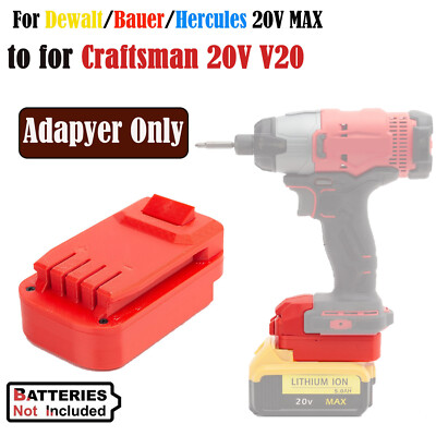Adapter For Dewalt&Bauer&Hercules 20V Battery to for Craftsman 20V Cordless Tool