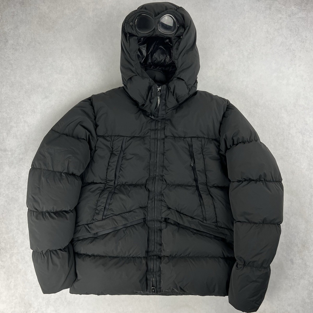 CP Company Nycra R Down Puffer Goggle Jacket XL Coat Black 3627
