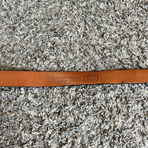 ROBERT LEE MORRIS RLM Black Italian Leather Belt Strap Size M (31-35”) Waist - Picture 5 of 6