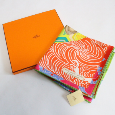 HERMÈS カレ90 和柄 着物柄 パリ本店で購入 希少 Hermes Carre 90 Scarf LIBRIS EN KIMONOS Kimono Ex Libris | eBay