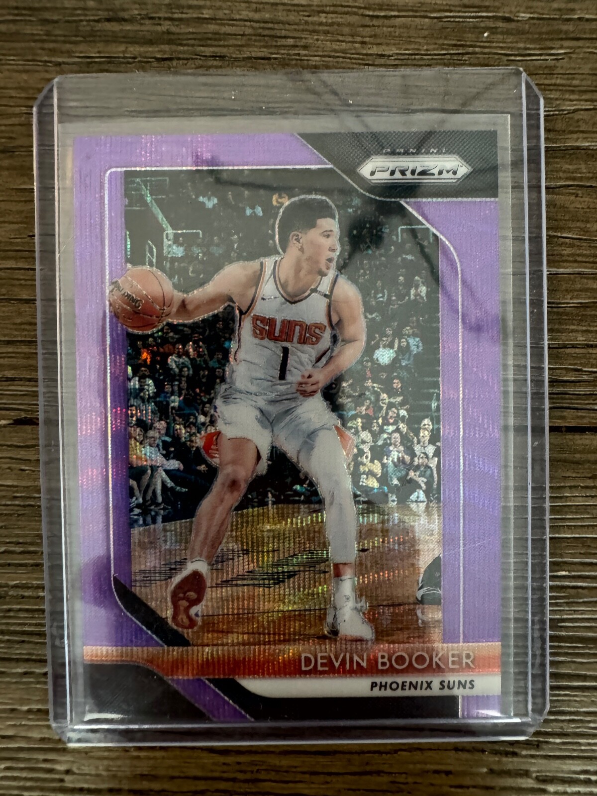 2018-19 Panini Prizm Purple Wave Prizm Devin Booker #11 Suns