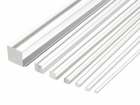 Square Coloured Tinted Extruded Acrylic Rod – Perspex Plastic Bar
