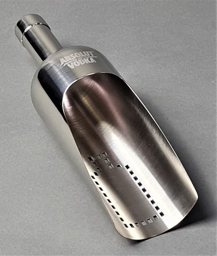 Absolut Vodka Eis Schaufel Flaschenform Lasergravur Edelstahl Wodka Club 7064 - Bild 3 von 6