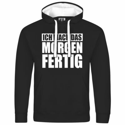 Mens Hooded Sweatshirt Hoodie I'm Getting Done Tomorrow Husband Boyfriend Work 