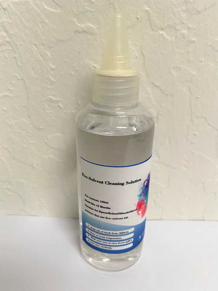100ml Premium Eco Solvent Cleaning Solution Mimaki Roland Mutoh Epson Line Head