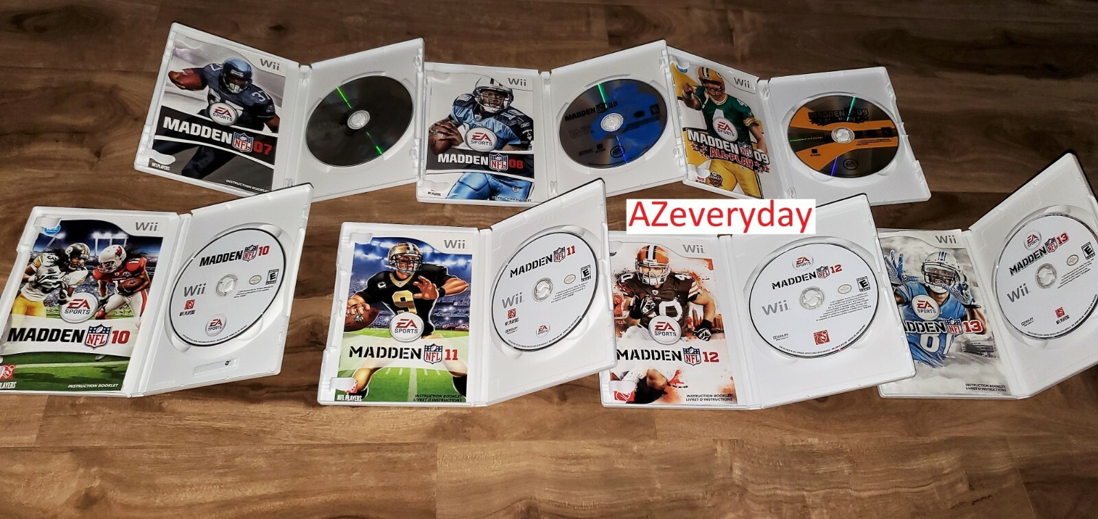 Madden NFL Wii FOOTBALL game LOT/Bundle 13 12 11 10 09 08 07 COMPLETE ...