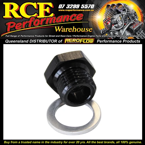 Aeroflow AF912-M12-02BLK M12x1.5 Pipe Rdcr To F/male1/8" Npt Blk LS Temp Adpt"