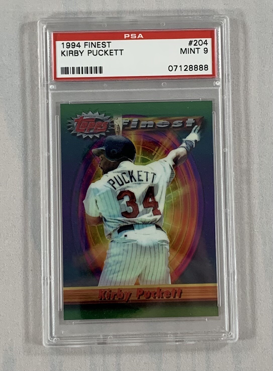1994 Finest KIRBY PUCKETT PSA 9 Mint #204 - HOF Twins