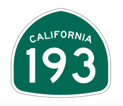 5'' california state route 193 highway sign bumper sticker decal usa made