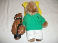 PADDINGTON BEAR Golf Pebble Beach Golfing 1981 Eden Toys PB Plush Stuffed Animal