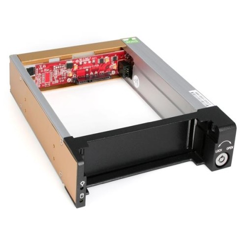 StarTech DRW150SATBK 5.25in Rugged SATA Hard Drive Mobile Rack Drawer Black Alum - Picture 5 of 8