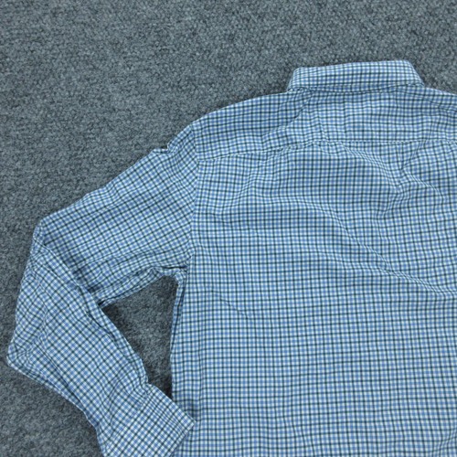 Banana Republic Hemd Herren Medium weiß blau schwarz kariert Langarm Knopfleiste - Bild 16 von 20