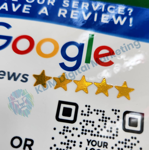 TapjetPro Custom Logo Google Review Tap Plate | XL Display Sign | NFC + QR Code