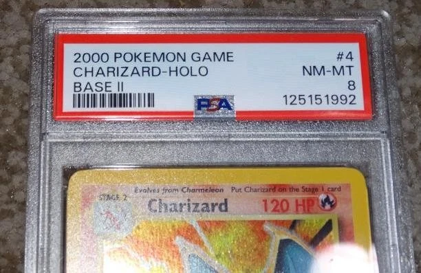 POKEMON CHARIZARD HOLOGRAPHIC CARD 4/130 BASE SET 2 PSA 8 2000 - Image 2 of 3