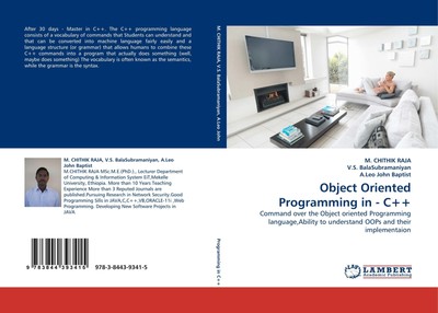 Object Oriented Programming in - C++ M. Chithik Raja