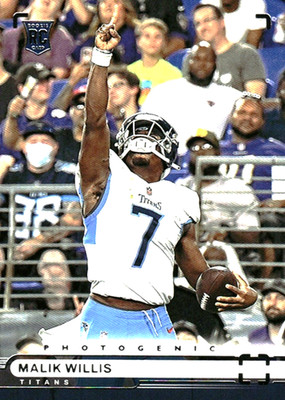 2022 Panini Chronicles Photogenic #29 Malik Willis RC Tennessee Titans