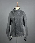 DELUSION Washed Denim Cotton Multipocket Designer Biker Jacket Size M/L