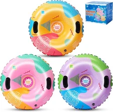 Snow Tubes, Snow Tubes Sleds for Sledding Inflatable Snow Tube, Thickened Heavy 