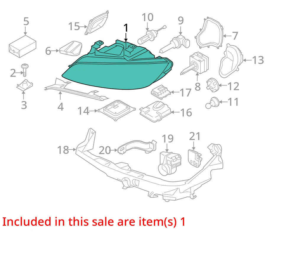 2011-2013 BMW 328i 335i Cpe/Conv Left Headlight Xenon HID 63117273215 OEM Used Foto 3 de 4