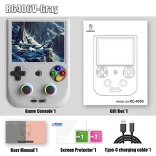 RG406V Handheld Game Console 4’’ IPS Touch Screen Android 13 Unisoc T820 64-Bit 