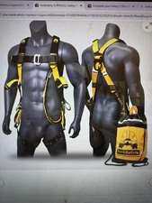 Lot of 3 KwikSafety SUPERCELL Safety Harness 3 D-Ring Fall Protection W/ Lanyard