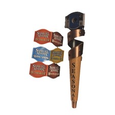 Samuel Adams Seasonal Beer Tap Handle 9" 3 Inserts That Switch Seasons *NEW
