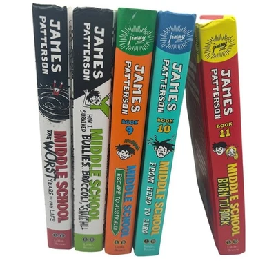 Middle School Rules Series Hardcover Lot of 5 James Patterson Books - Image 1 of 4