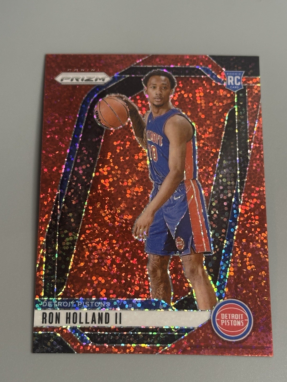Ron Holland II 2024-25 Panini Prizm NBA Red Sparkle Rookie #269 Detroit Pistons