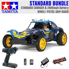 TAMIYA RC 58470 Holiday Buggy 2010 DT-02 1:10 Standard Wheel Radio Bundle