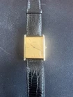 Vintage Seiko Quartz Tank Watch Gold Tone 6530-5070 Mens Dress 1990s