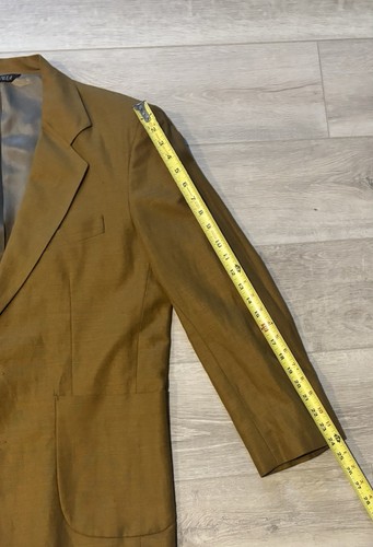 Vintage Dockers Blazer Mens Linen Blend Gold Suit Jacket Sport Coat MEDIUM EUC - Picture 5 of 9