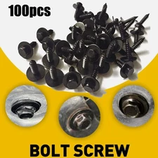 100pc/Set Car Engine Splash Shield Body Bolts Screw Nut Fender Bumper Clip Rivet
