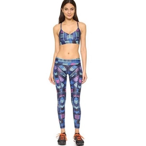 Mara Hoffman Active Voyager Geometric Print Tank & Leggings Set Medium NWT $236