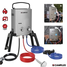 Camplux Outdoor Porpane Water Heater & Stand Portable Handle Instant Hot Shower