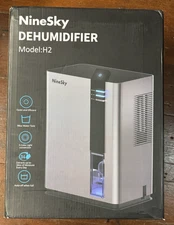 NineSky Dehumidifier 98 OZ Dehumidifier for Home 800 sq. ft. 5 Colors LED Gray