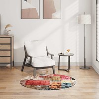 Teppich Waschbar Patchwork Mehrfarbig ?120 Cm Rutschfest
