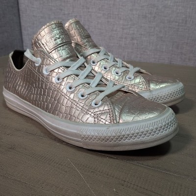 Converse Chuck Taylor All Star Low Rosegold Krokoleder Sneaker UK 7