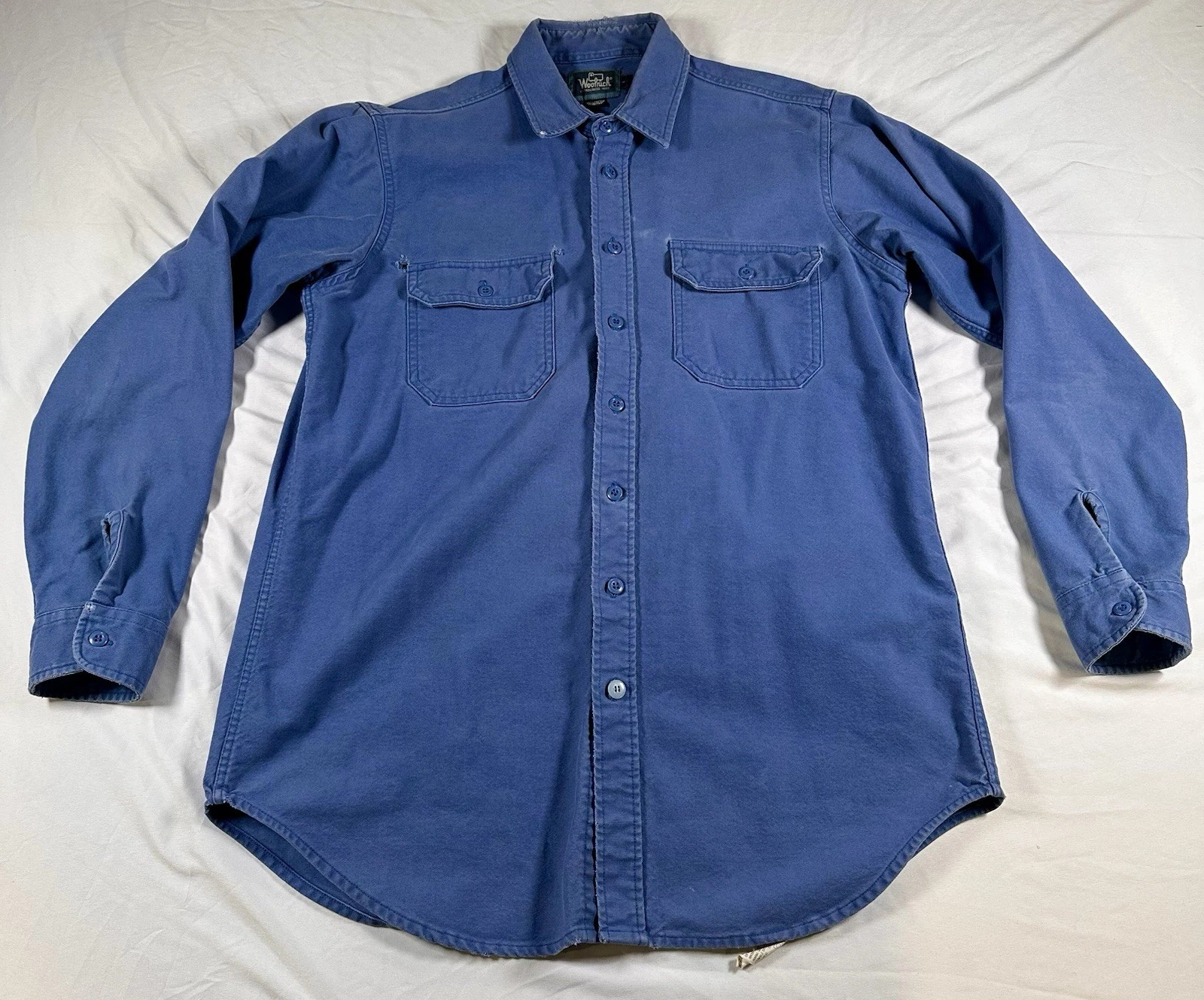 VTG Woolrich Workwear Outdoor Heavy Flannel Shirt Jacket Blue Everyday Wear
Opens in a new window or