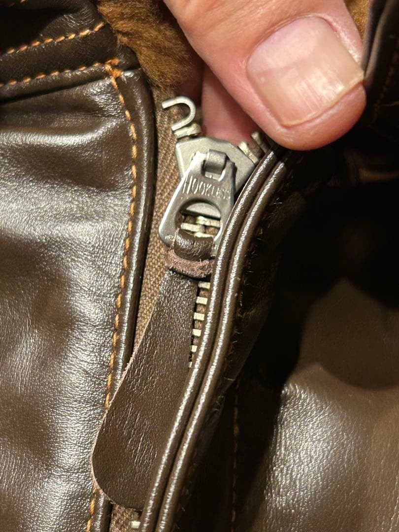 Buzz Ricksons B2 Flight Jacket Brown Horsehide Us… - image 15