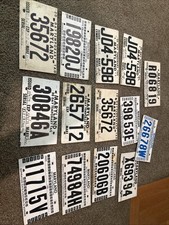 Vintage Maryland Temp Tag License Plate Lot 1960s 1970s Cardboard Expired
