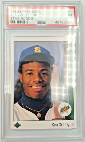 1989 Upper Deck #1 Ken Griffey Jr. Rookie Card RC – PSA 7 NM – Iconic UD Rookie