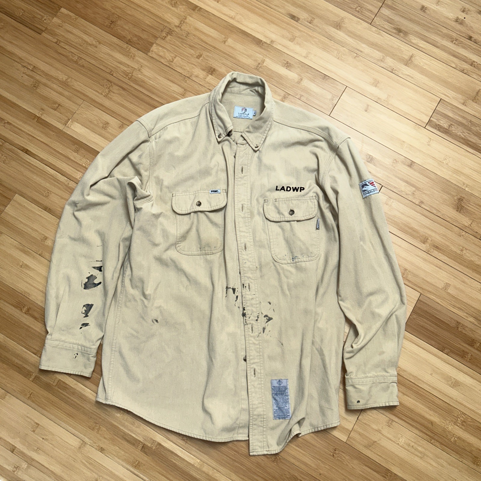 Tyndale Flame Res LADWP FR Button Shirt Men’s XL- ARC/EBT Rating 9.1 CAL 9 CAT 2