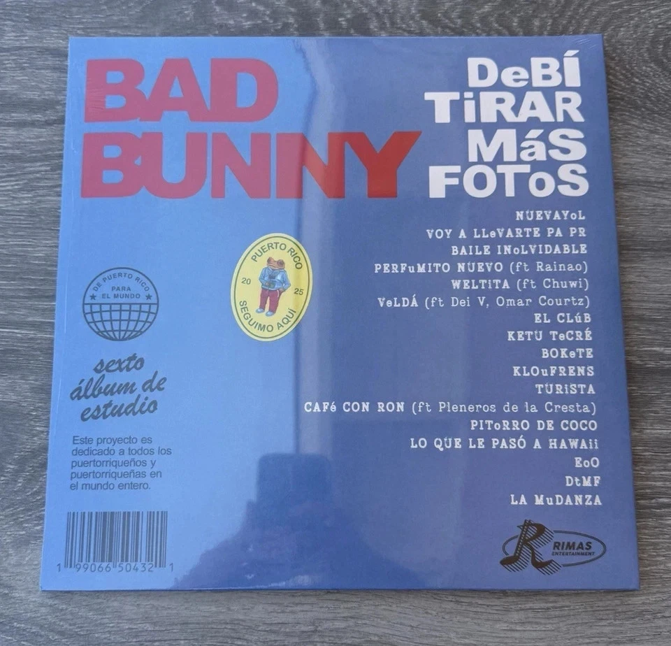 Bad Bunny DeBÍ TiRAR MáS FOToS Double LP Vinyl Gatefold 🆕🎙️IN HAND new sealed - Image 2 of 2