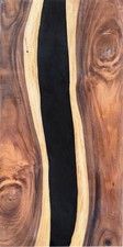 Epoxidharz Tischplatte River Table Schwarz Walnuss Massivholz 1800-900-40mm