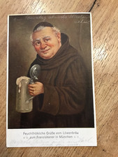 Alte AK Löwenbräu München zum Franziskaner - Mönch Bierkrug Bier