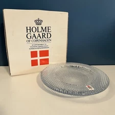 VTG Holmegaard Denmark Crystal Heavy Shallow Bowl/Ashtray Torben Jorgensen 7.5"